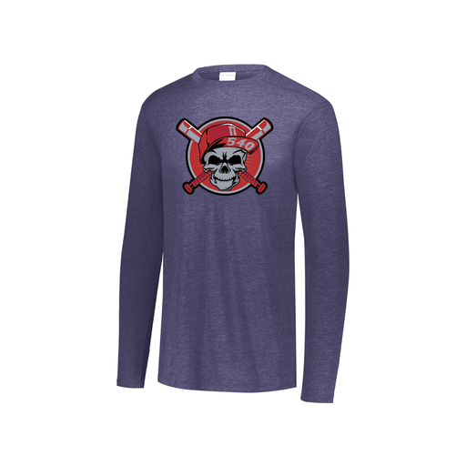 [FTLCUBNV-YS-LOGO3] Decker Youth Tri-Blend T-Shirt - Long Sleeve (Youth S, Navy, Logo 3)