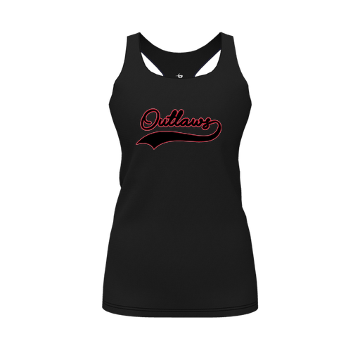 [CUS-DFW-RCBK-PER-BLK-FYS-LOGO1] Racerback Tank Top (Female Youth S, Black, Logo 1)