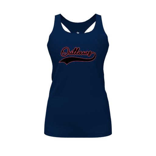 [CUS-DFW-RCBK-PER-NVY-FYS-LOGO1] Racerback Tank Top (Female Youth S, Navy, Logo 1)