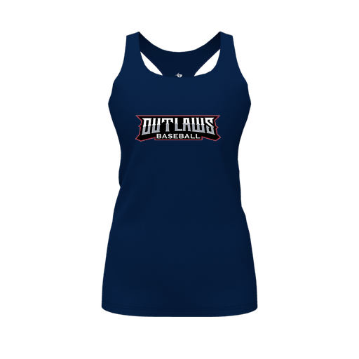 [CUS-DFW-RCBK-PER-NVY-FYS-LOGO2] Racerback Tank Top (Female Youth S, Navy, Logo 2)