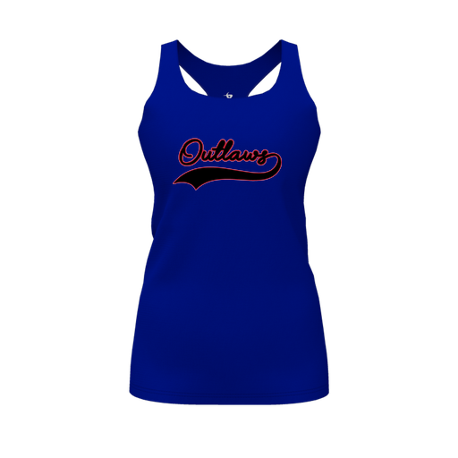 [CUS-DFW-RCBK-PER-RYL-FYS-LOGO1] Racerback Tank Top (Female Youth S, Royal, Logo 1)