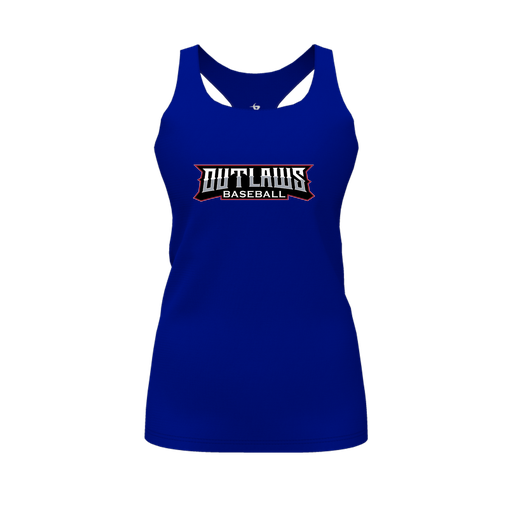 [CUS-DFW-RCBK-PER-RYL-FYS-LOGO2] Racerback Tank Top (Female Youth S, Royal, Logo 2)