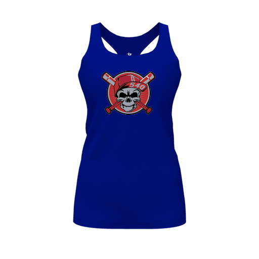 [CUS-DFW-RCBK-PER-RYL-FYS-LOGO3] Racerback Tank Top (Female Youth S, Royal, Logo 3)