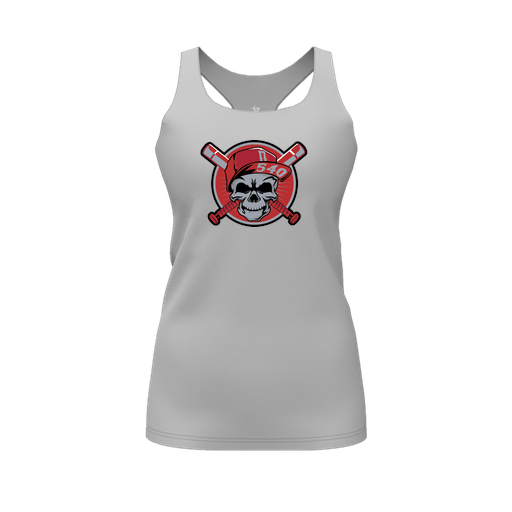 [CUS-DFW-RCBK-PER-GRY-FYS-LOGO3] Racerback Tank Top (Female Youth S, Gray, Logo 3)