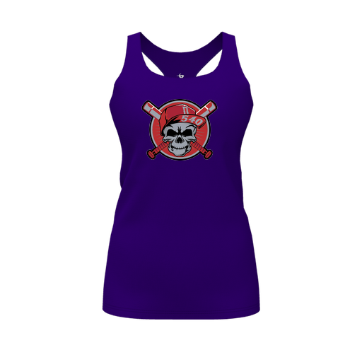 [CUS-DFW-RCBK-PER-PUR-FYS-LOGO3] Racerback Tank Top (Female Youth S, Purple, Logo 3)