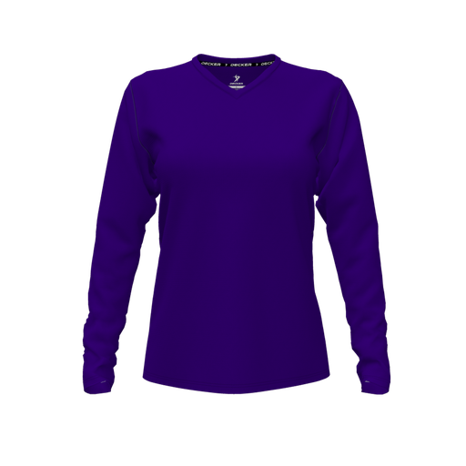 [FTLVCFPP-FYXS] Comfort T-Shirt (Female Youth XS, Purple, V Neck, None, Long Sleeve)