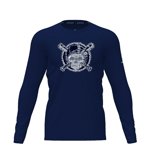 [CUS-DRIF-TEES-PER-CNK-LSL-NVY-YXS-LOGO3] Dri Fit Performance T-Shirt (Youth XS, Navy, Logo 3, Long Sleeve)