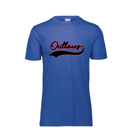 [FTSCUBRY-YS-LOGO1] Decker Youth Tri-Blend T-Shirt - Short Sleeve (Youth S, Royal, Logo 1)