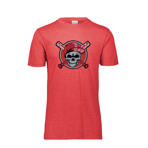 [FTSCUBRD-YS-LOGO3] Decker Youth Tri-Blend T-Shirt - Short Sleeve (Youth S, Red, Logo 3)