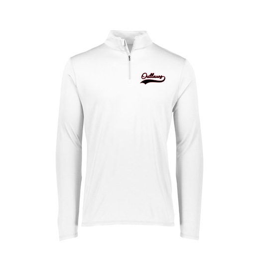 [FTLQFLWH-FAXS-LOGO1] Decker Women's Flex-Lite 1/4 Zip Shirt (Female Adult XS, White, Logo 1)