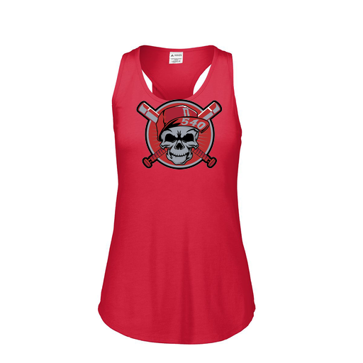 [3078.V96.S-LOGO3] Ladies Tri Blend Tank Top (Female Adult S, Red, Logo 3)