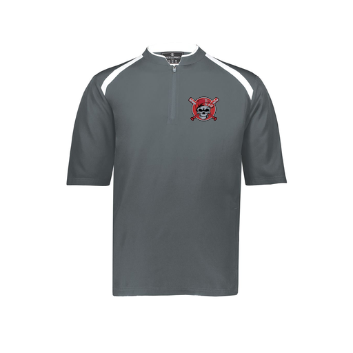 [229581-AS-GRY-LOGO3] Men's Dugout Short Sleeve Pullover (Adult S, Gray, Logo 3)