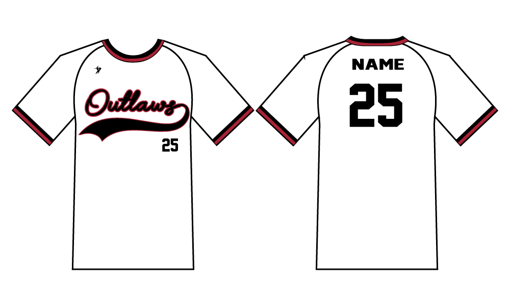 Outlaws Baseball - White Jersey