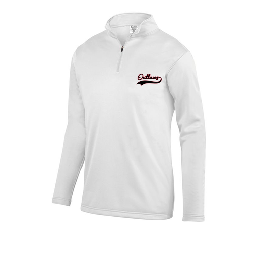 [DFW-FFQZ-WHT-AS-LOGO1] Men's FlexFleece 1/4 Zip (Adult S, White, Logo 1)