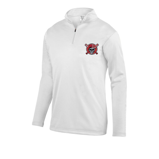 [FOLQFFWH-AS-LOGO3] Decker Men's FlexFleece 1/4 Zip (Adult S, White, Logo 3)