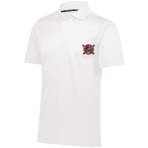 [222568.005.S-LOGO3] Men's Prism Polo (Adult S, White, Logo 3)