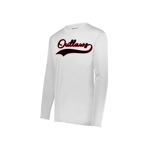 [222823.005.S-LOGO1] Youth LS Smooth Sport Shirt (Youth S, White, Logo 1)