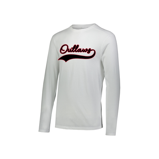 [3076.005.S-LOGO1] Youth LS Ultra-blend T-Shirt (Youth S, White, Logo 1)