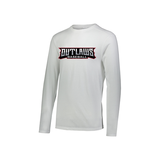 [FTLCUBWH-YS-LOGO2] Decker Youth Tri-Blend T-Shirt - Long Sleeve (Youth S, White, Logo 2)