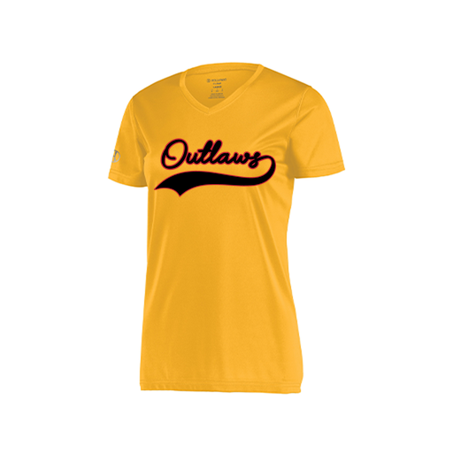 [222820.023.S-LOGO1] Ladies Movement Dri Fit Shirt (Female Adult S, Athletic Gold, Logo 1)