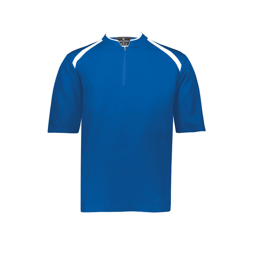 [229581-AS-RYL-LOGO5] Men's Dugout Short Sleeve Pullover (Adult S, Royal, Logo 5)